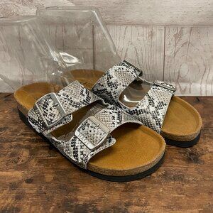 Naot Santa Barbara Snakeprint Slide Sandals New!